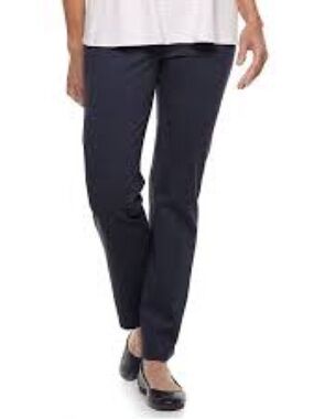 Dana Buchman Black Patterned Ankle Pants